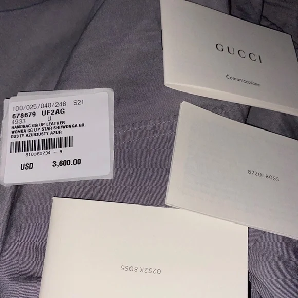 Brand new Baby blue Gucci bag. 3600$ retail - Picture 2 of 4